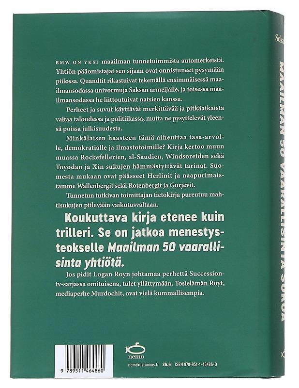 Maailman 50 vaarallisinta sukua - Hannu Sokala - Elämäkerrat ja muistelmat - 10105628693 - 1