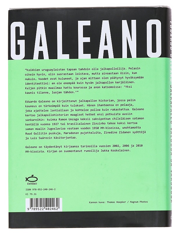 Jalkapallo valossa ja varjossa - Galeano, Eduardo - Tietokirjat - 10105628778 - 1
