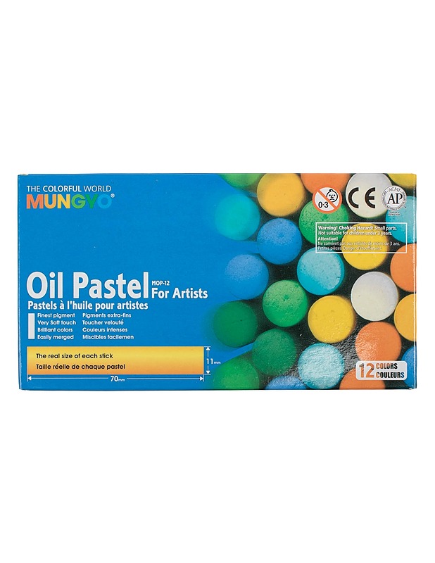 MUNGYO öljypastellit, 12 kpl/pkt - Askartelu - 10105628996 - 0
