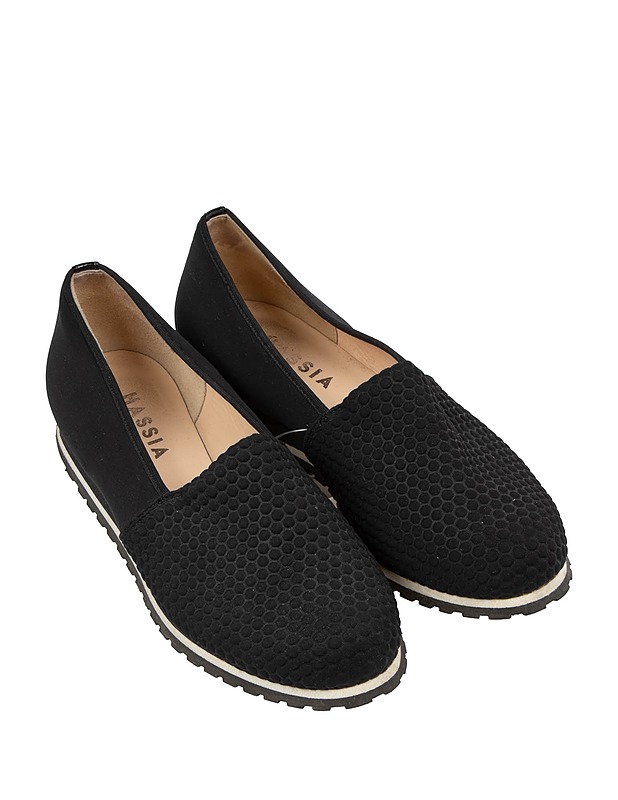 HASSIA mustat slip-on-kävelykengät, 5 - Naisten kävelykengät ja tennarit - 10105629198 - 0
