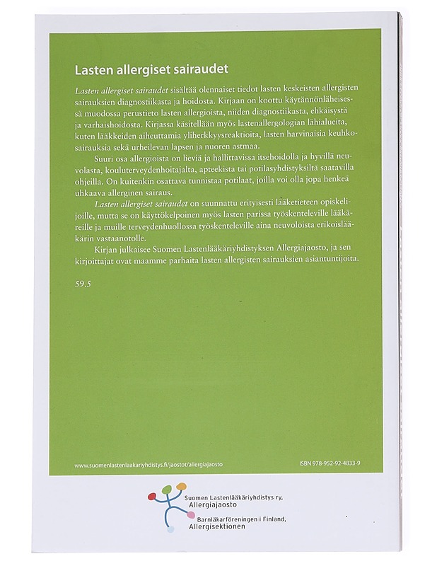 Lasten allergiset sairaudet - Kaila, Minna - Tietokirjat ja oppaat - 10105629224 - 1
