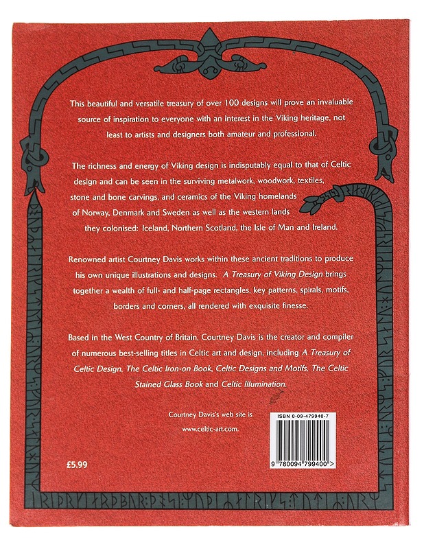 A Treasury Of Viking Design - Courtney Davis - Historiakirjat - 10105629342 - 1