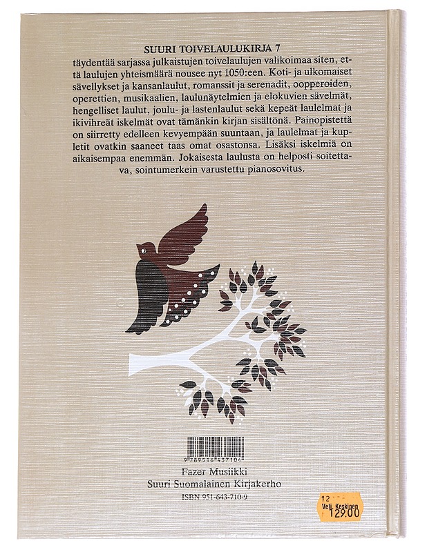 Suuri toivelaulukirja. 7 - Vuoristo, Aapeli - Romaanit ja novellit - 10105629584 - 1