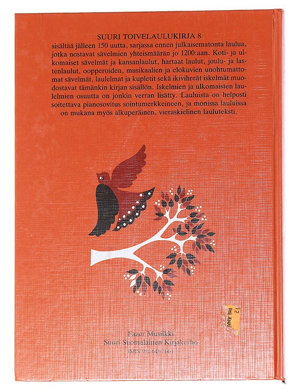 Suuri toivelaulukirja 8 - Vuoristo, Aapeli - Musiikki- ja elokuvakirjat - 10105629612 - 1