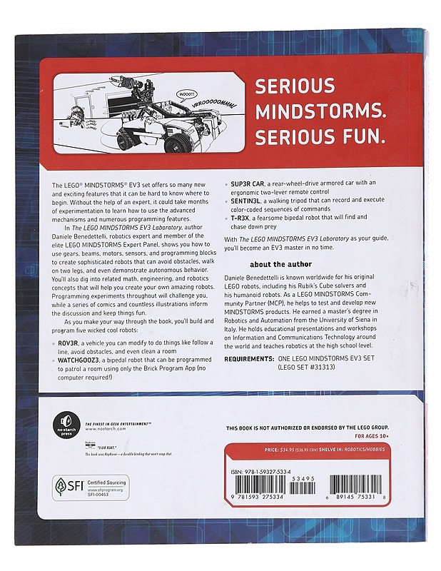 The Lego Mindstorms EV3 laboratory - daniele benedettelli - Harrastekirjat - 10105629636 - 1