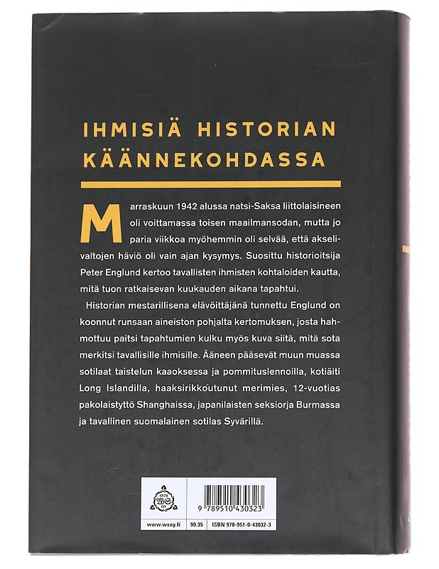 Marraskuu 1942 / kohtalonkuukausi tavallisten ihmisten silmin - Englund, Peter - Tietokirjat - 10105629657 - 1