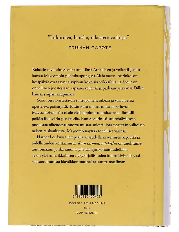 Kuin surmaisi satakielen - Lee, Harper - Romaanit ja novellit - 10105629707 - 1