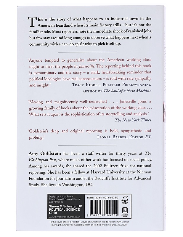 Janesville: An American Story - Amy Goldstein - Historiakirjat - 10105629726 - 1