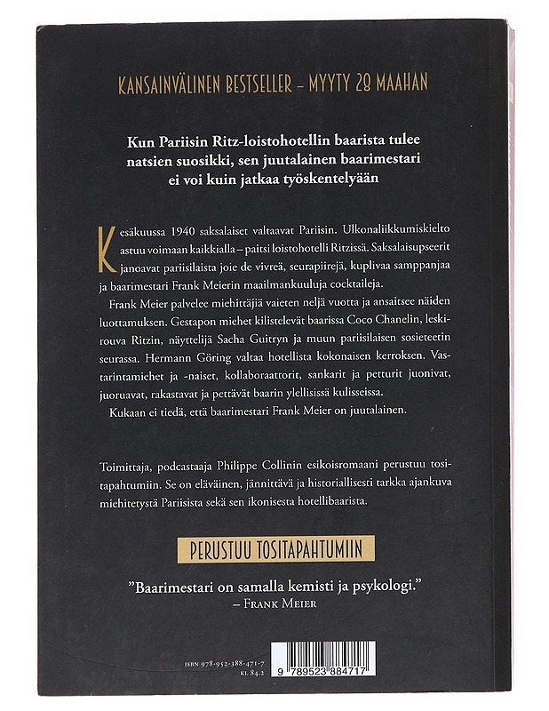 Ritzin baarimestari - Collin, Philippe - Romaanit ja novellit - 10105629757 - 1