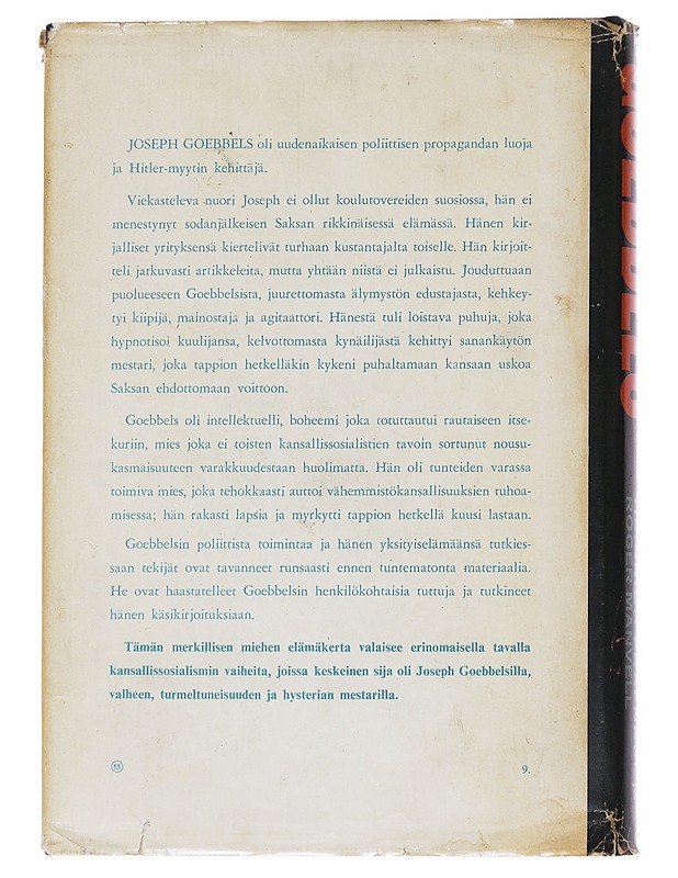 Goebbels: Hitlerin mainosmies - Heinrich Fraenkel ja Roger Manvell - Tietokirjat - 10105629765 - 1