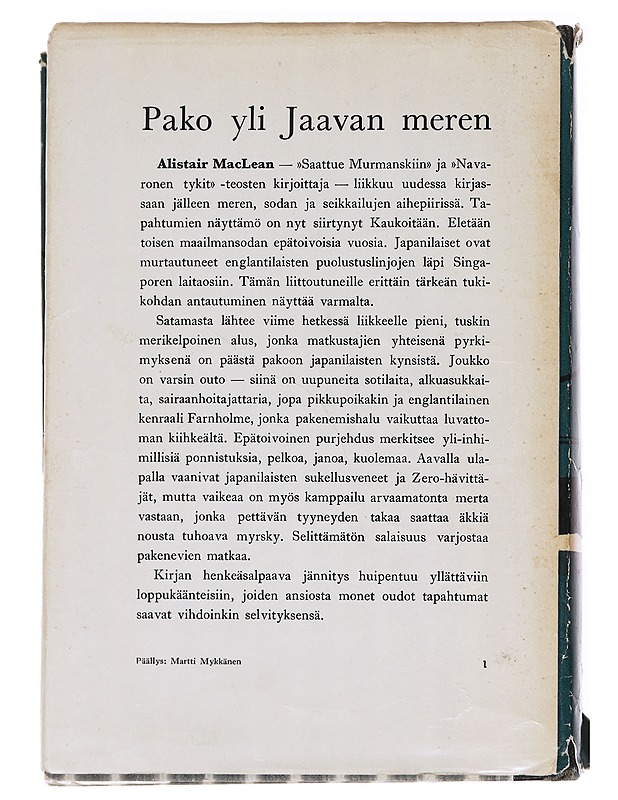 Pako yli Jaavan meren - Alistair MacLean - Romaanit ja novellit - 10105629906 - 1