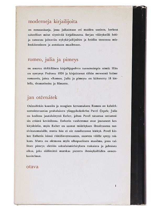 Romeo, Julia ja pimeys - Jan Otcenasek - Romaanit ja novellit - 10105629958 - 1