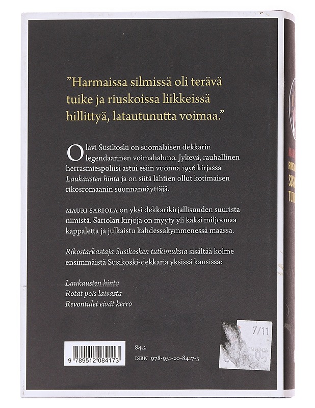 Rikostarkastaja Susikosken tutkimuksia - Mauri Sariola - Romaanit ja novellit - 10105629955 - 1