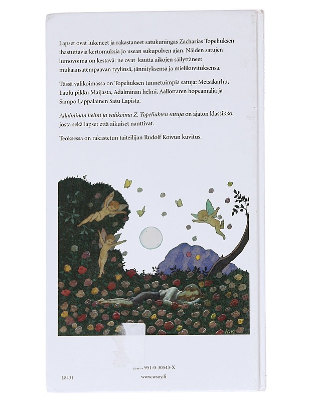 Adalminan helmi ja valikoima Z. Topeliuksen satuja - Topelius, Zacharias - Lastenkirjat - 10105629975 - 1