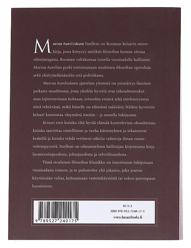 Itselleni  - Marcus Aurelius, Rooman keisari - Elämäkerrat ja muistelmat - 10105629982 - 1