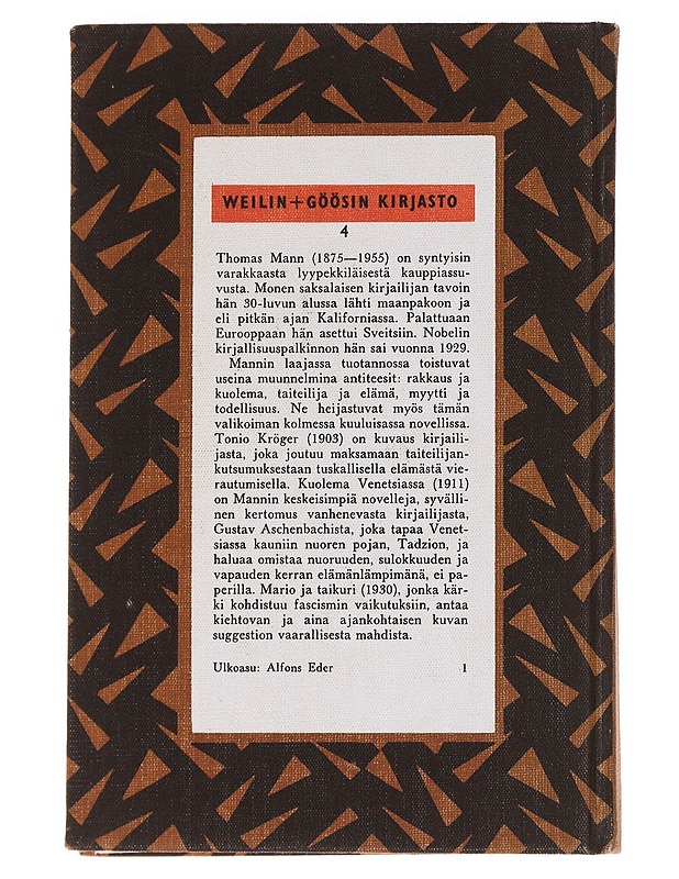 Kolme novellia - Thomas Mann - Romaanit ja novellit - 10105629983 - 1