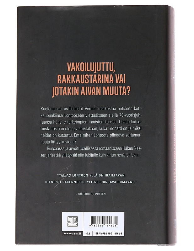Taivas Lontoon yllä - Nesser, Håkan - Romaanit ja novellit - 10105630087 - 1