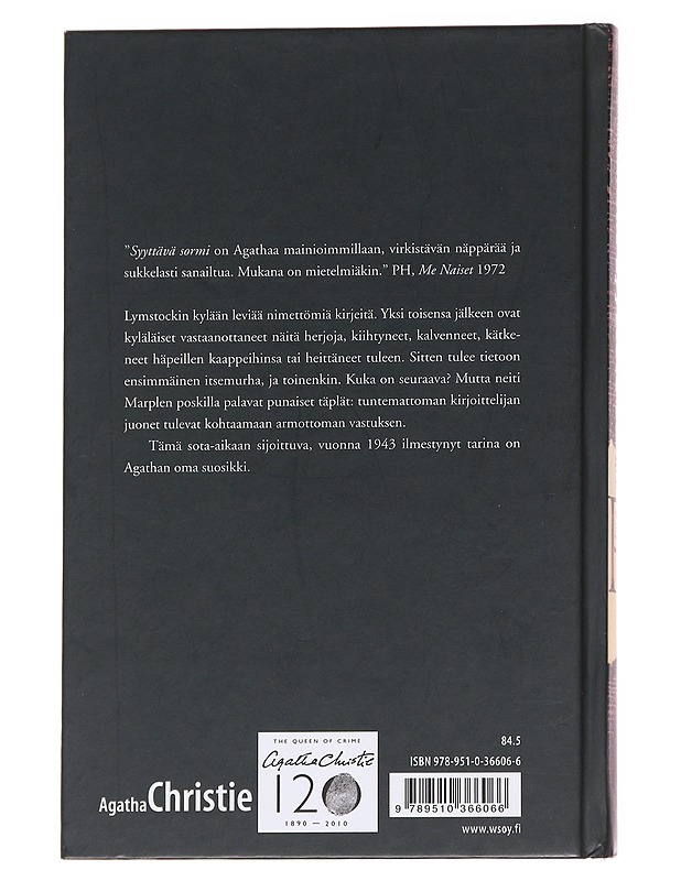 Syyttävä sormi - Christie, Agatha - Romaanit ja novellit - 10105630177 - 1