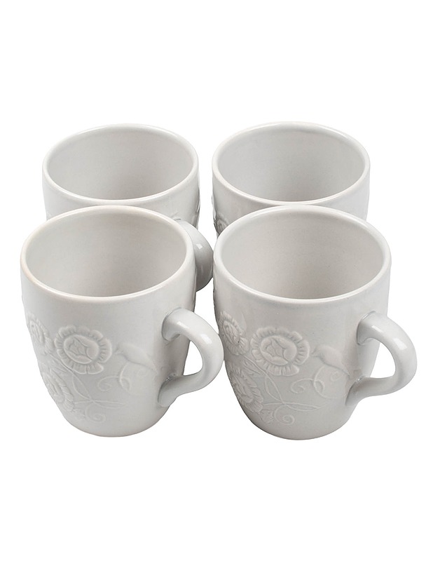 Limited Edition Flower -harmaa kahvimuki x 4 kpl - Mukit ja kahvikupit - 10105630436 - 0