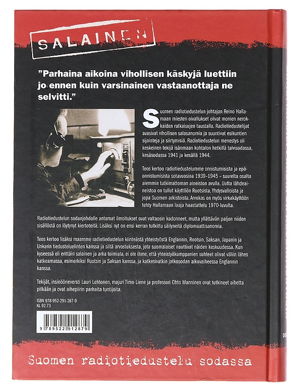 Sanomansieppaajia ja koodinmurtajia - Lehtonen, Lauri - Historiakirjat - 10105630655 - 1