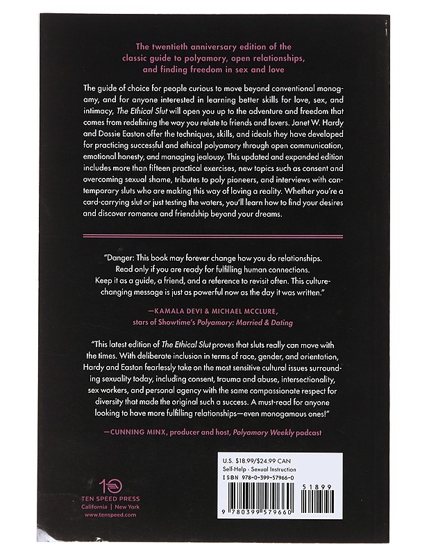 The ethical slut : a practical guide to polyamory, open relationships and other freedoms in sex and love - Hardy, Janet W. - Tietokirjat ja oppaat - 10105630766 - 1