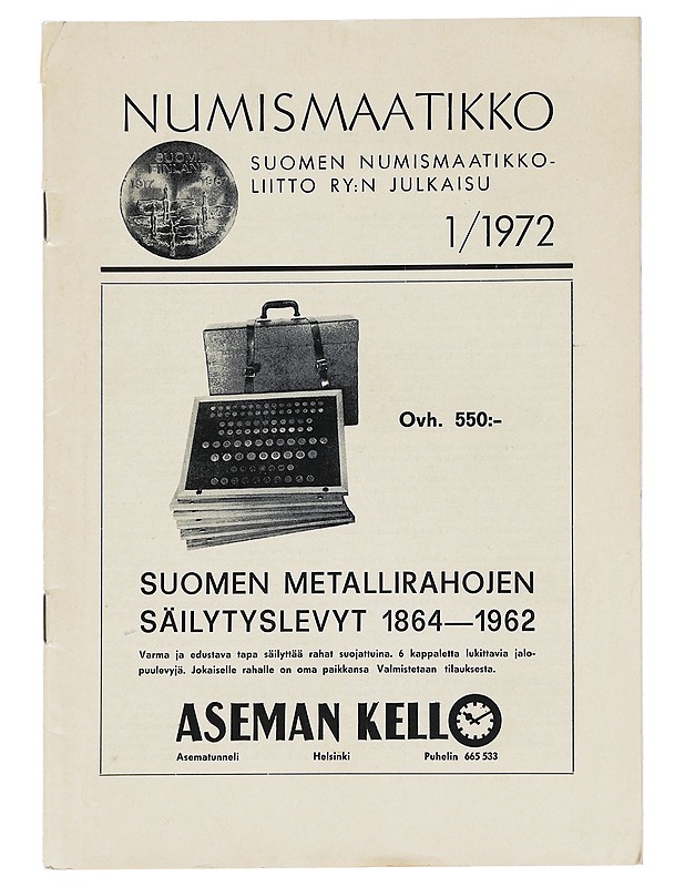 Numismaatikko N:o 1/1972 - Lehdet - 10105630818 - 0