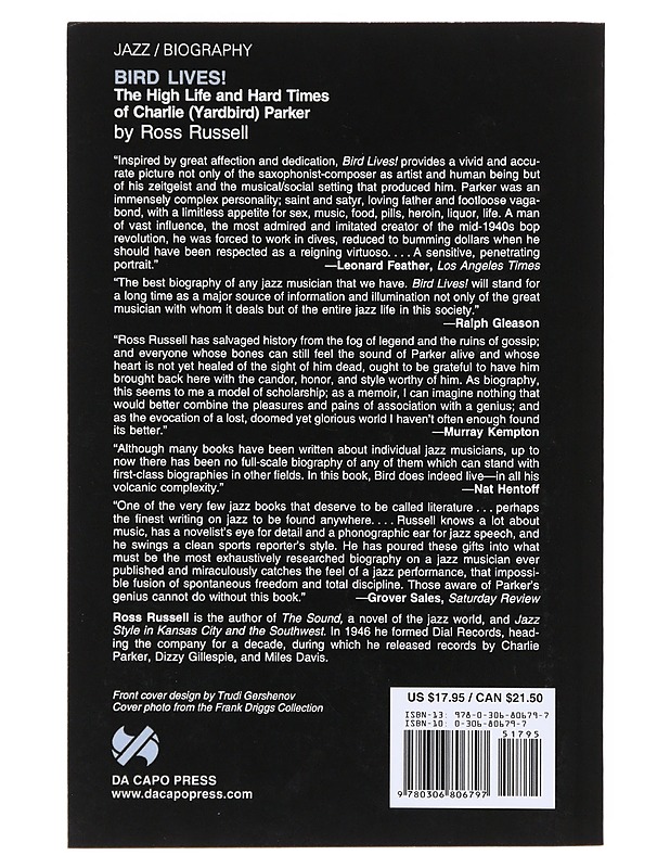 Bird lives! : the high life and hard times of Charlie (Yardbird) Parker - Russell, Ross - Tietokirjat - 10105630815 - 1