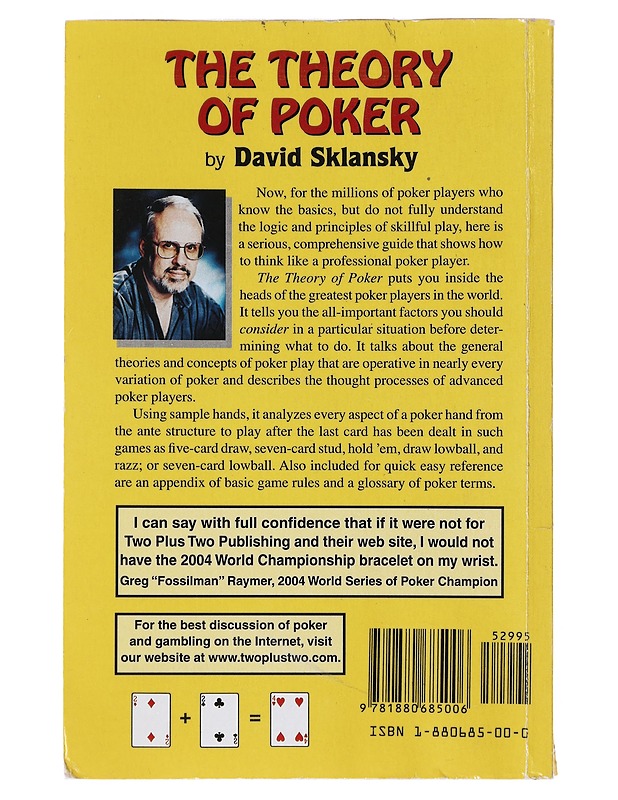 The theory of Poker - Sklansky, David - Tietokirjat ja oppaat - 10105630842 - 1