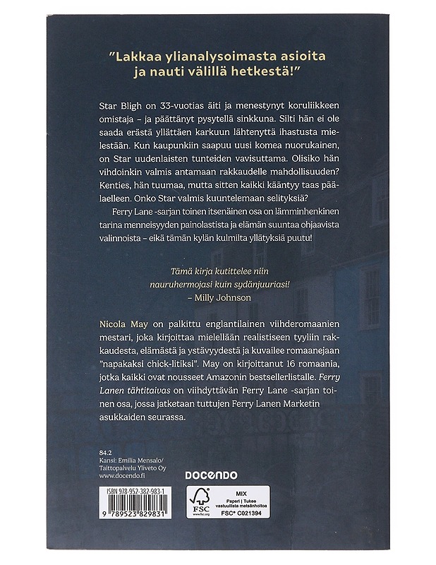 Ferry Lanen tähtitaivas - May, Nicola - Romaanit ja novellit - 10105630860 - 1