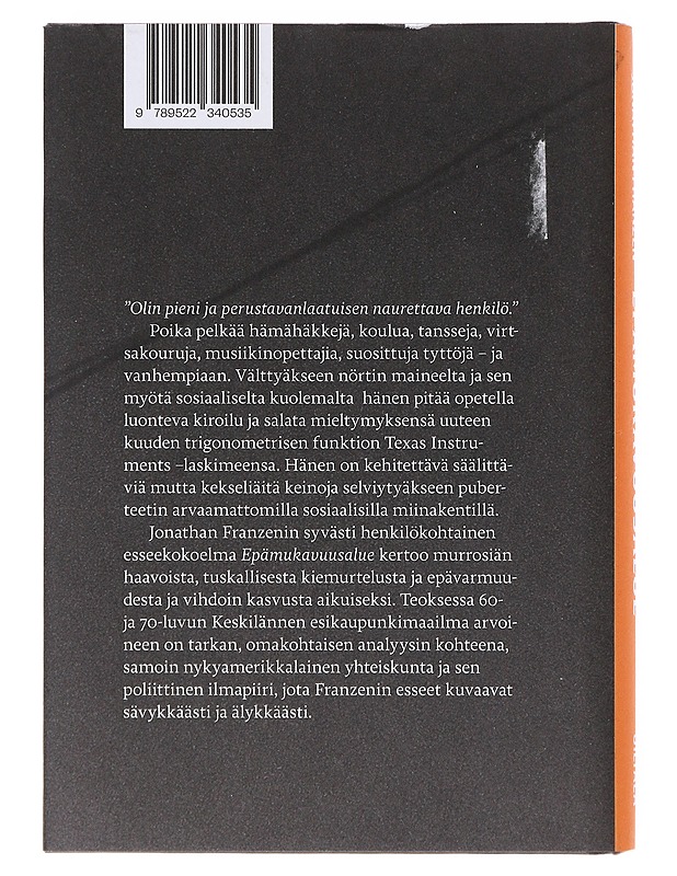 Epämukavuusalue - Jonathan Franzen - Elämäkerrat ja muistelmat - 10105630892 - 1