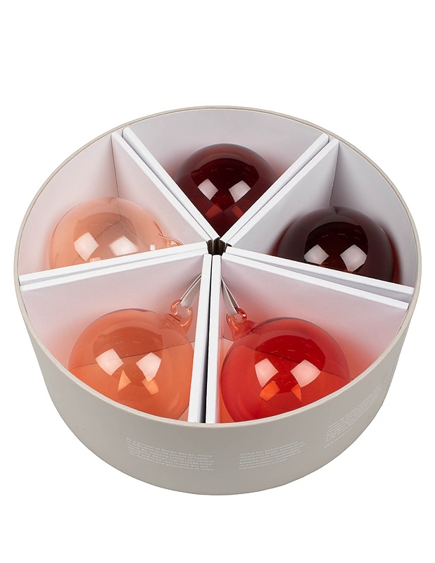 IITTALA lasipallo, 80 mm - 5 kpl - Joulutuotteet - 10105630910 - 1