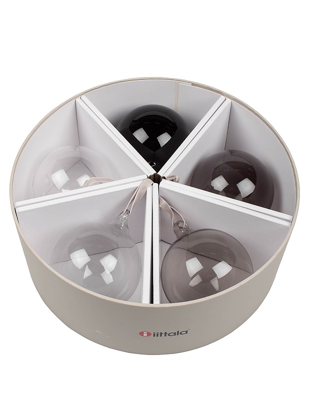 IITTALA lasipallo, 80 mm - 5 kpl - Joulutuotteet - 10105630914 - 1
