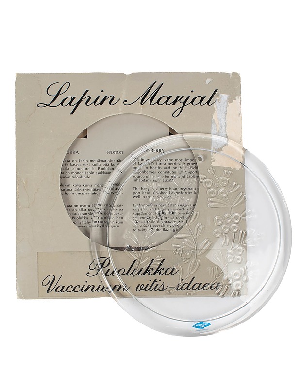 NUUTAJÄRVI Lapin Marjat lasikoriste/leipäalusta - Puolukka - Joulutuotteet - 10105630981 - 0