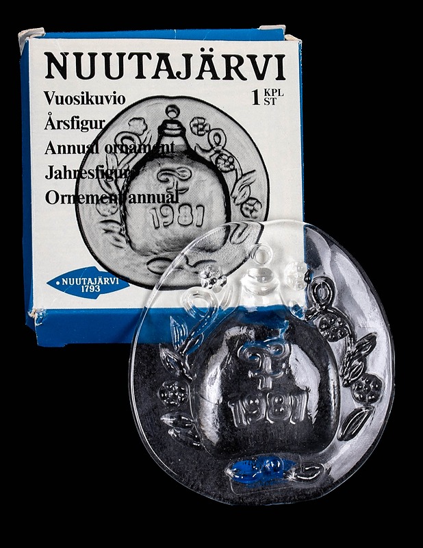 NUUTAJÄRVI Vuosikuvio 1981 lasikoriste - Joulutuotteet - 10105631002 - 0