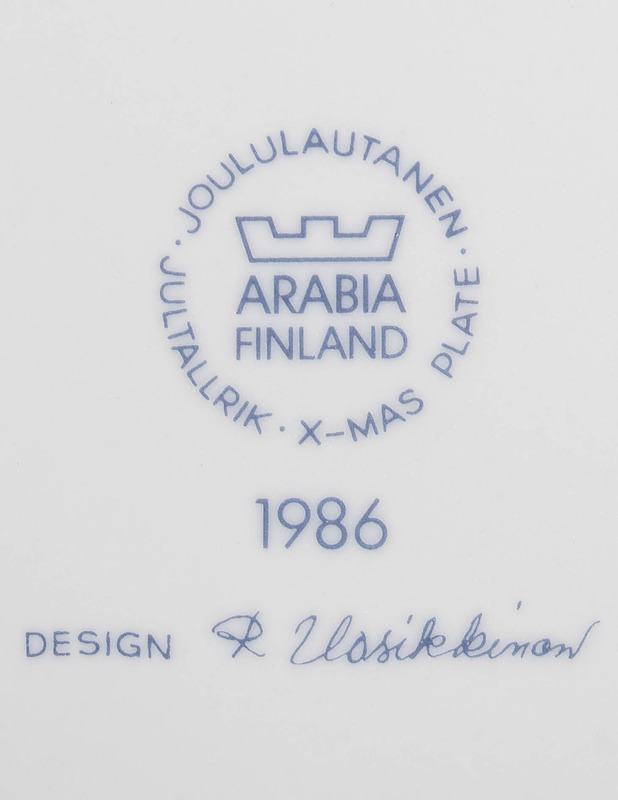 ARABIA 1986 joululautanen - Joulutuotteet - 10105631096 - 2