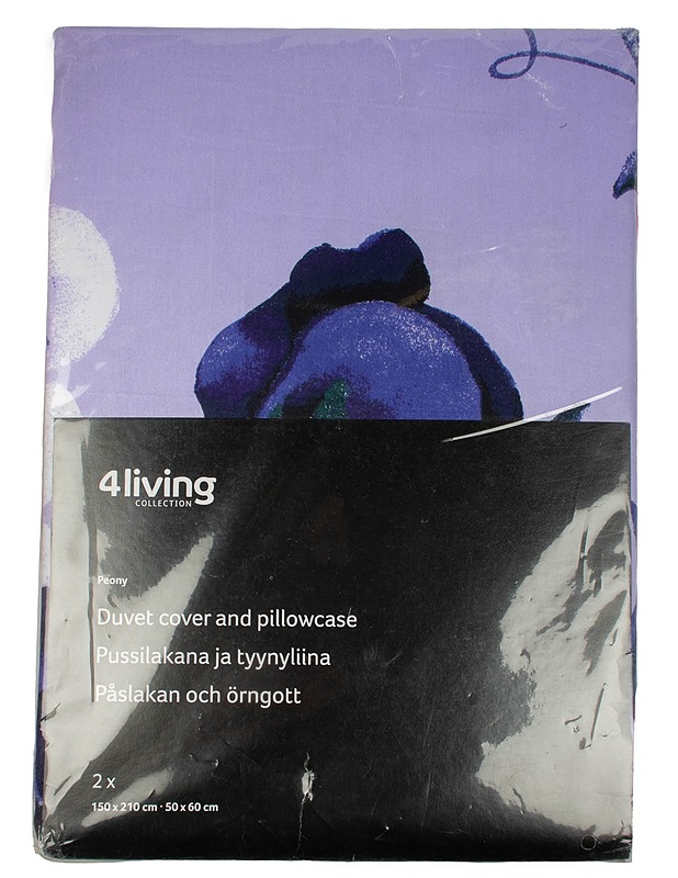4LIVING Collection Peony pussilakanasetti, 150 x 210 cm + 50 x 60 cm - 2 kpl - Liinavaatteet - 10105631097 - 0