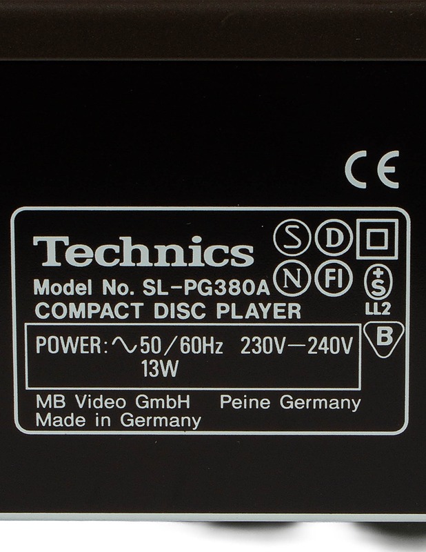 TECHINCS SL-PG380A -cd-soitin - Audio - 10105631180 - 3