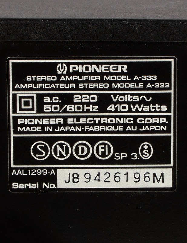 PIONEER A-333 stereovahvistin - Audio - 10105631183 - 3