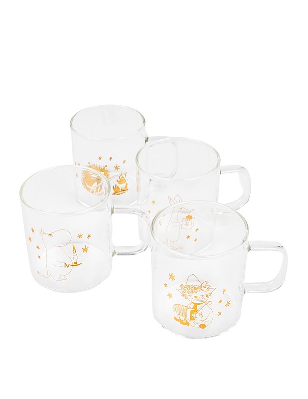 CERVERA X MOOMIN glögilasi, 4 kpl - Joulutuotteet - 10105631187 - 1