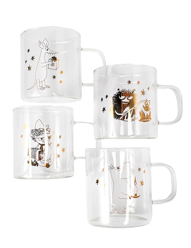 CERVERA X MOOMIN glögilasi, 4 kpl - Joulutuotteet - 10105631187 - 2