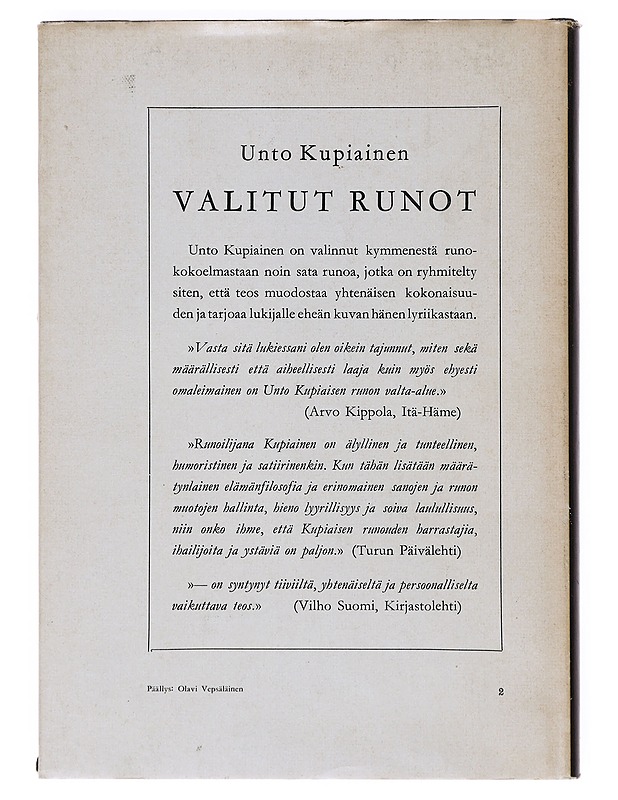 Puuhevonen - Unto Kupiainen - Runot ja näytelmät - 10105631369 - 1