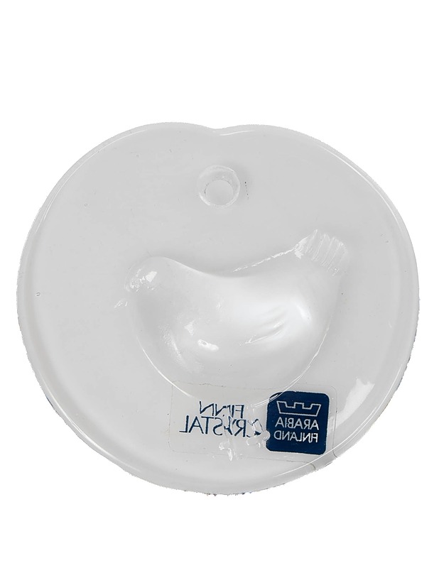 ARABIA/FIIN CRYSTAL Lintu -lasikoriste - Joulutuotteet - 10105631373 - 0