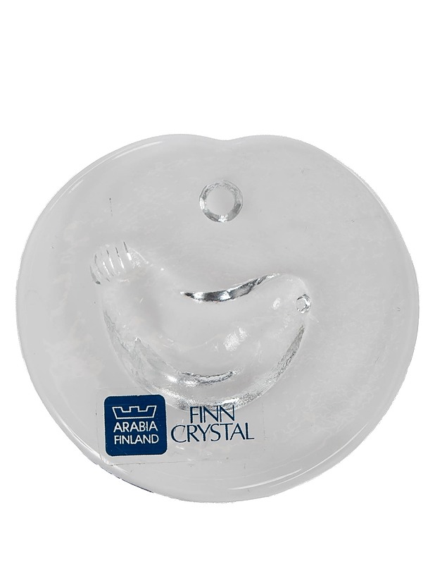 ARABIA/FIIN CRYSTAL Lintu -lasikoriste - Joulutuotteet - 10105631373 - 1