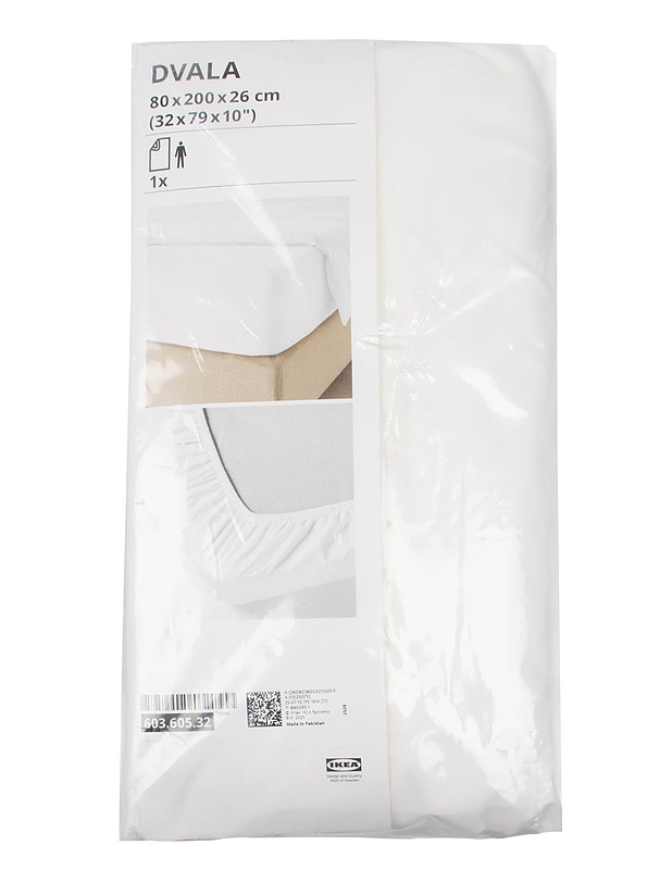 IKEA DVALA Muotoonommeltu lakana, 80 x 200 cm - Liinavaatteet - 10105631374 - 0