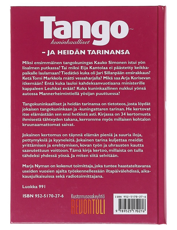 Tangokuninkaalliset  - Marja Nyman - Musiikki- ja elokuvakirjat - 10105631685 - 1