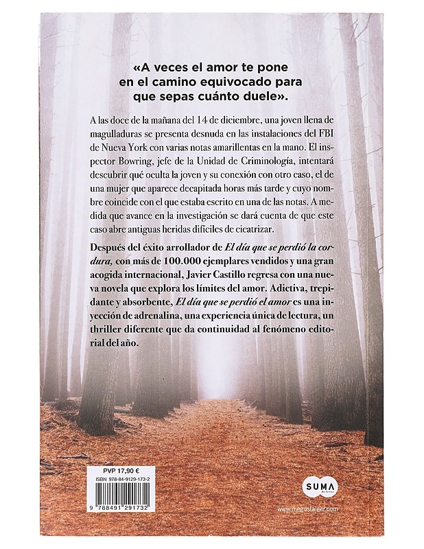 El día que se perdió el amor - Javier Castillo - Romaanit ja novellit - 10105631742 - 1