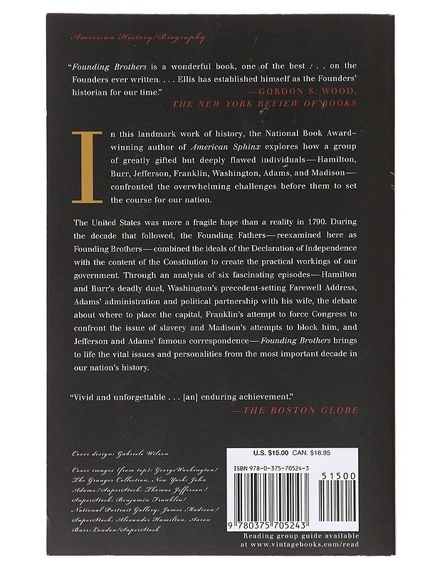 Founding brothers : the revolutionary generation - Joseph J. Ellis - Romaanit ja novellit - 10105631845 - 1
