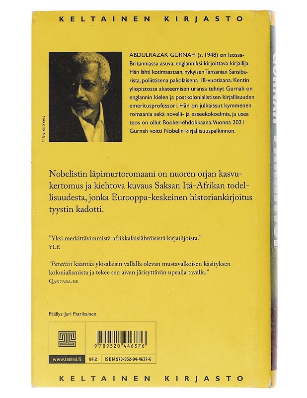 Paratiisi - Gurnah, Abdulrazak - Romaanit ja novellit - 10105631948 - 1