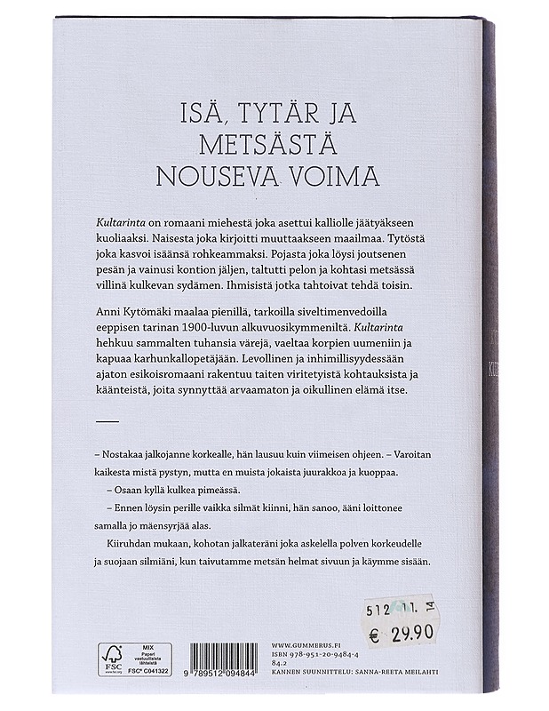 Kultarinta - Anni Kytömäki - Kirja lahjaksi - 10105632045 - 1