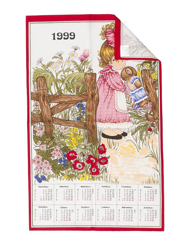 DECORA 1999 Vintage- kalenteripyyhe, 45 x 72 cm - Pyyhkeet - 10105632095 - 0
